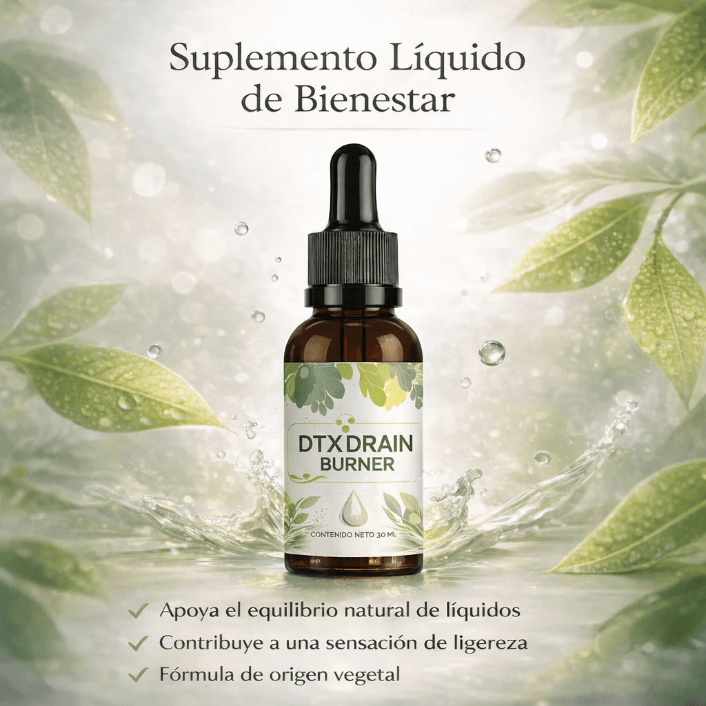 DTX Drain Burner – Gotas Drenantes y Detox para Retención de Líquidos