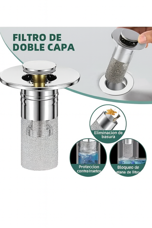Tapon Filtro De Acero Inoxidable x2und